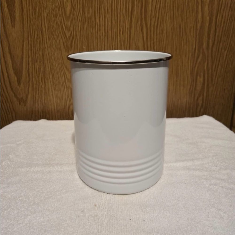 White Utensil Holder - Picture 2 of 8
